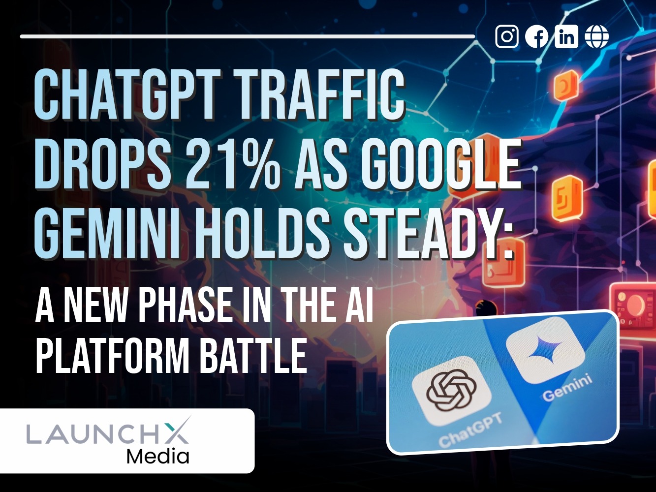 OpenAI vs Google: ChatGPT Sees Traffic Dip While Gemini Remains Flat