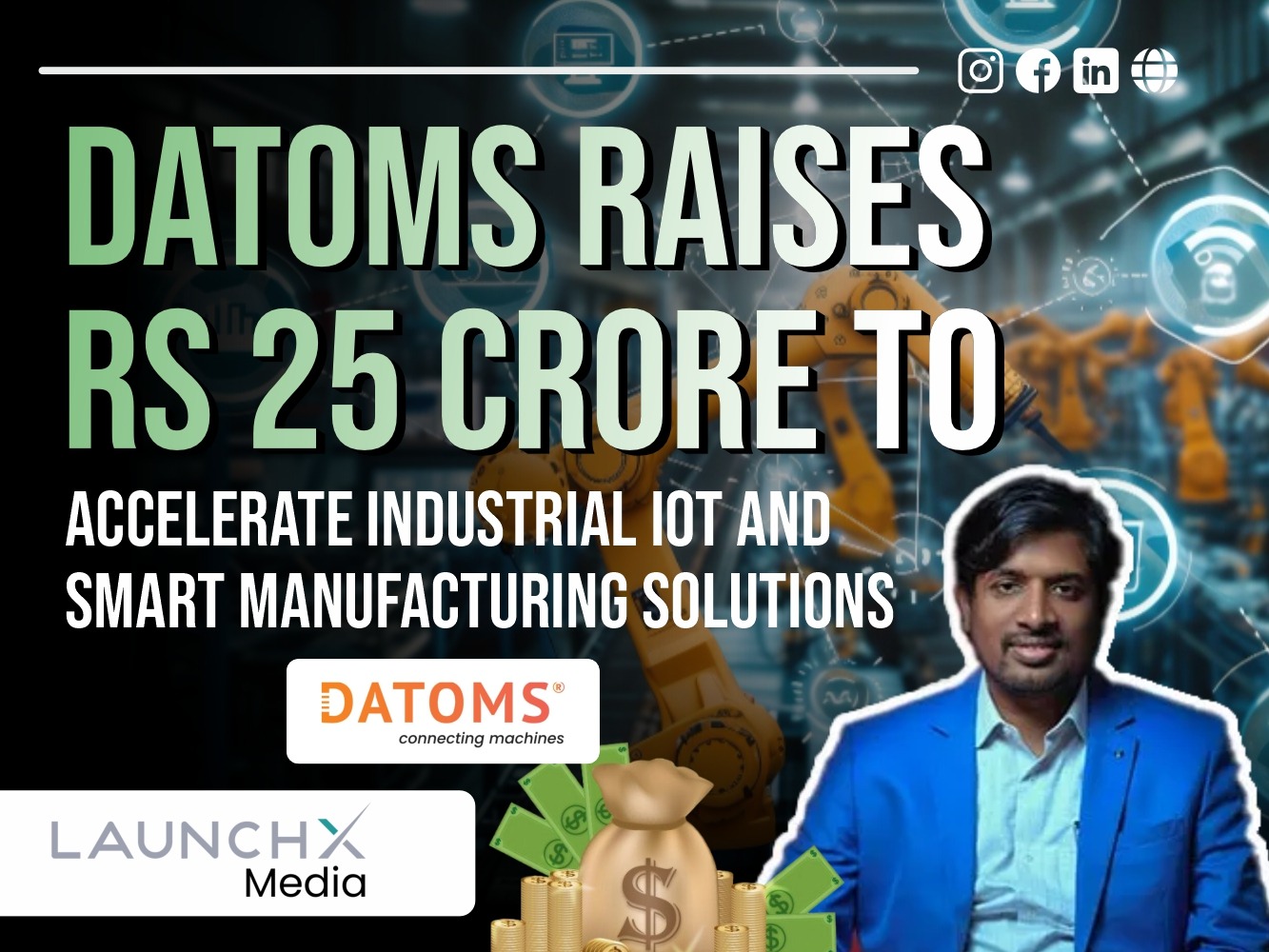 DATOMS Secures Rs 25 Crore Funding to Power Smart Manufacturing with Industrial IoT