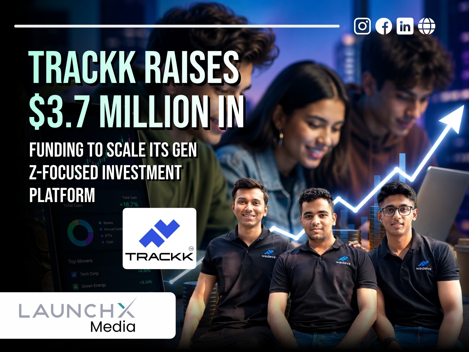 Trackk Raises $3.7 Million to Expand Its Gen Z-Focused Investment Platform